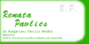 renata pavlics business card