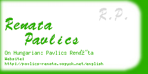 renata pavlics business card